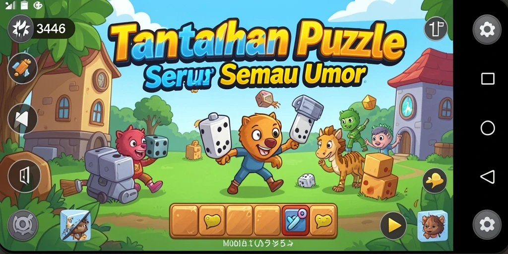 Tangkapan layar gameplay 3446 menampilkan teka-teki yang menantang dan menarik.