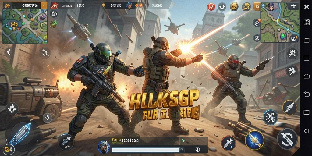 Screenshot COLOKSGP menunjukkan intense pertempuran dalam arena Battle Royale.