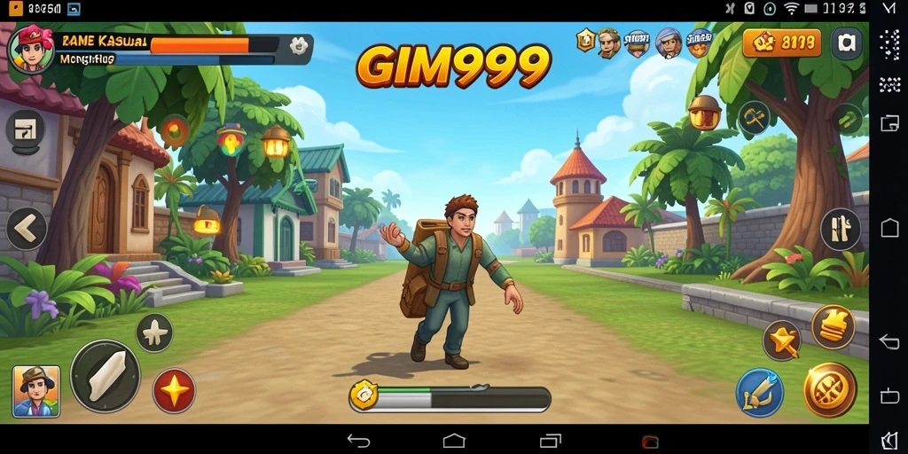Tampilan gameplay seru dan menyenangkan dari GIM999.