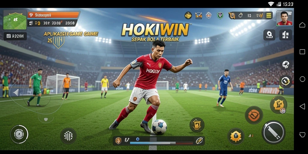 Tampilan permainan sepak bola HOKIWIN yang menarik dan kompetitif.