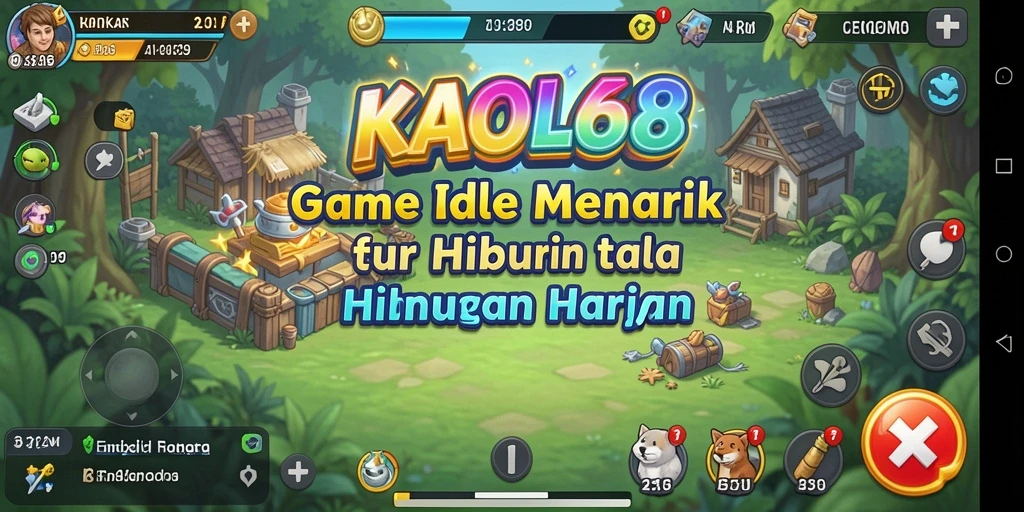 Tampilan gameplay menarik KAOL68 yang berbasis Idle.
