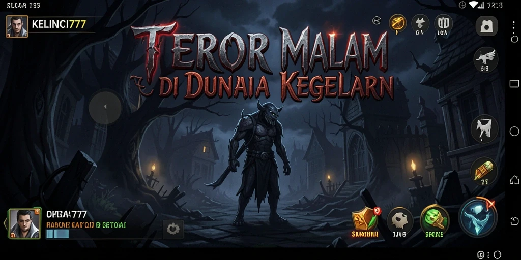 Screenshot gameplay KELINCI777 menampilkan suasana mencekam dan karakter menyeramkan.
