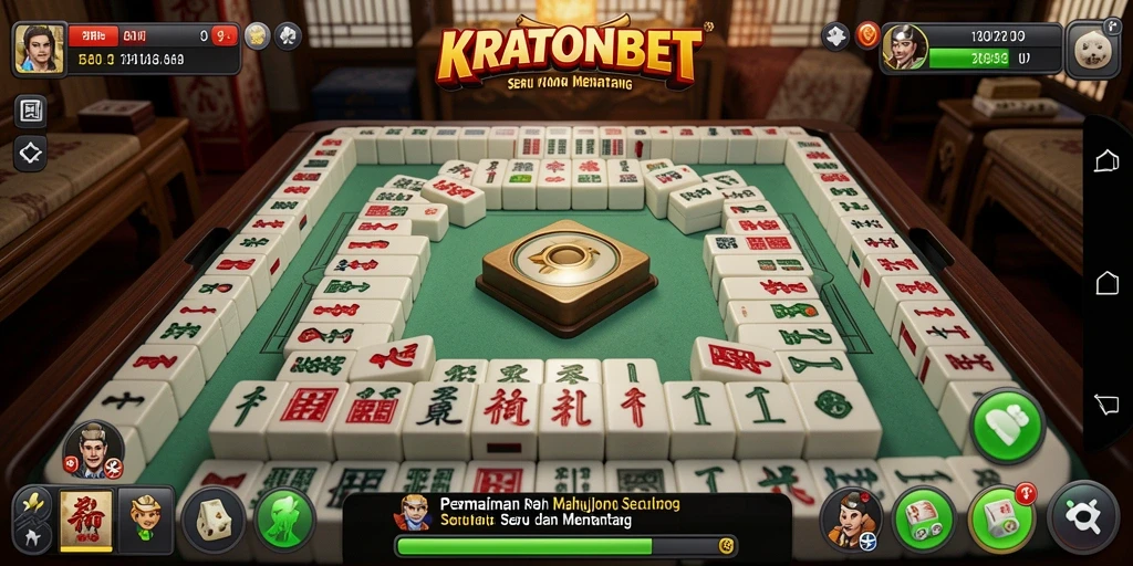 Tampilan seru gameplay KRATONBET yang mengasyikkan di Mahjong.