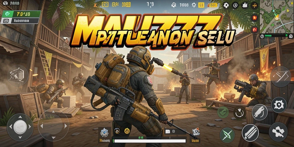Gameplay MAU777 yang intens dan mendebarkan dalam pertempuran Battle Royale.