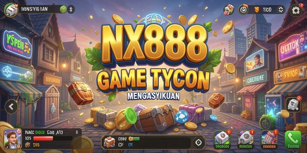 Screenshot menunjukkan interaksi dinamis dalam gameplay Tycoon.
