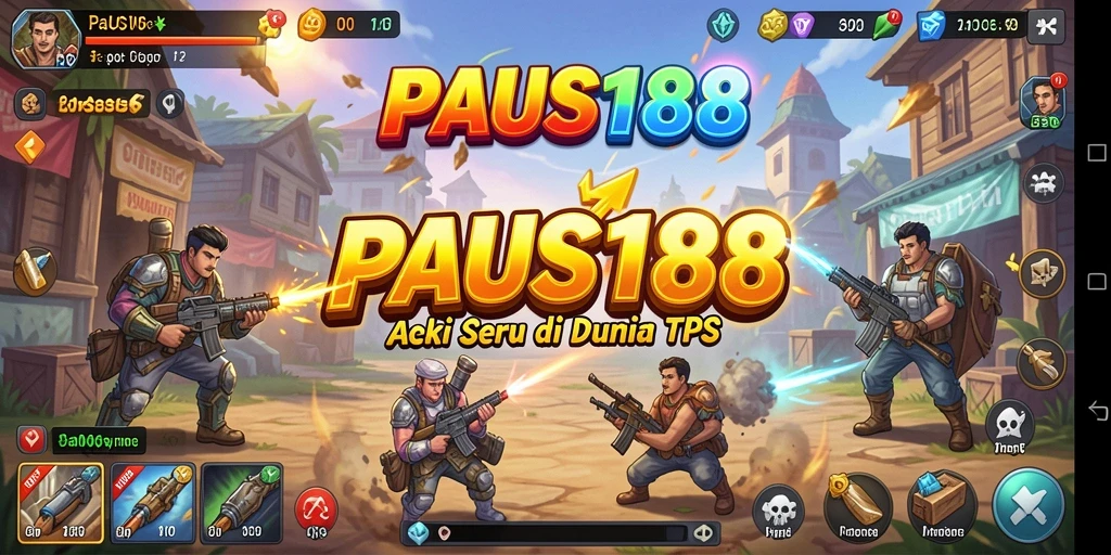 Tampilan gameplay seru PAUS188 dalam aksi TPS.
