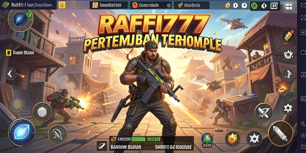 Tampilan gameplay yang intens di RAFFI777 saat pertempuran Battle Royale.