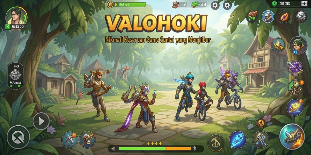 Tangkapan layar VALOHOKI yang menunjukkan keseruan gameplay santai.