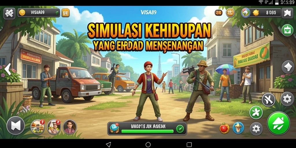 Tampilan menarik dari gameplay <strong>VISA89</strong> yang menyajikan simulasi kehidupan yang realistis.