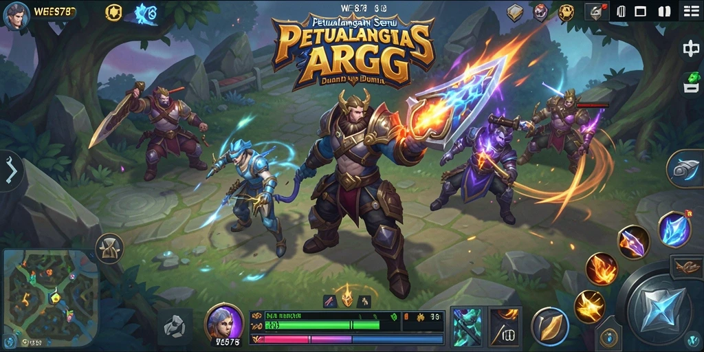 Tangkapan layar dari gameplay seru WE878 di dunia ARPG.